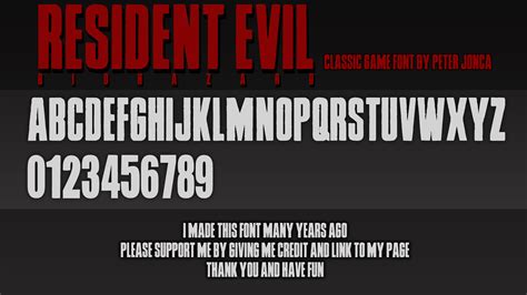 - Launch game on PC. . Resident evil 1 font generator